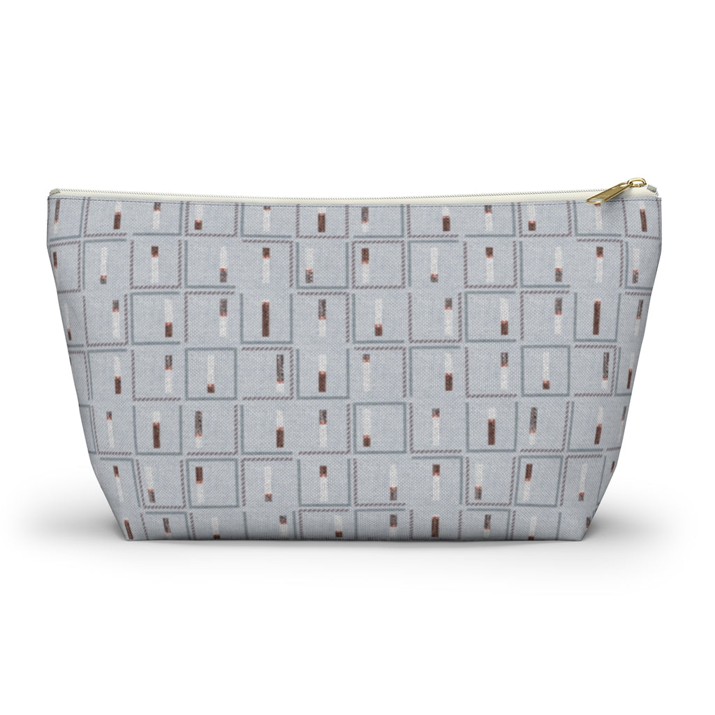 Pencil to Paper Accessory Pouch w T-bottom in Blue