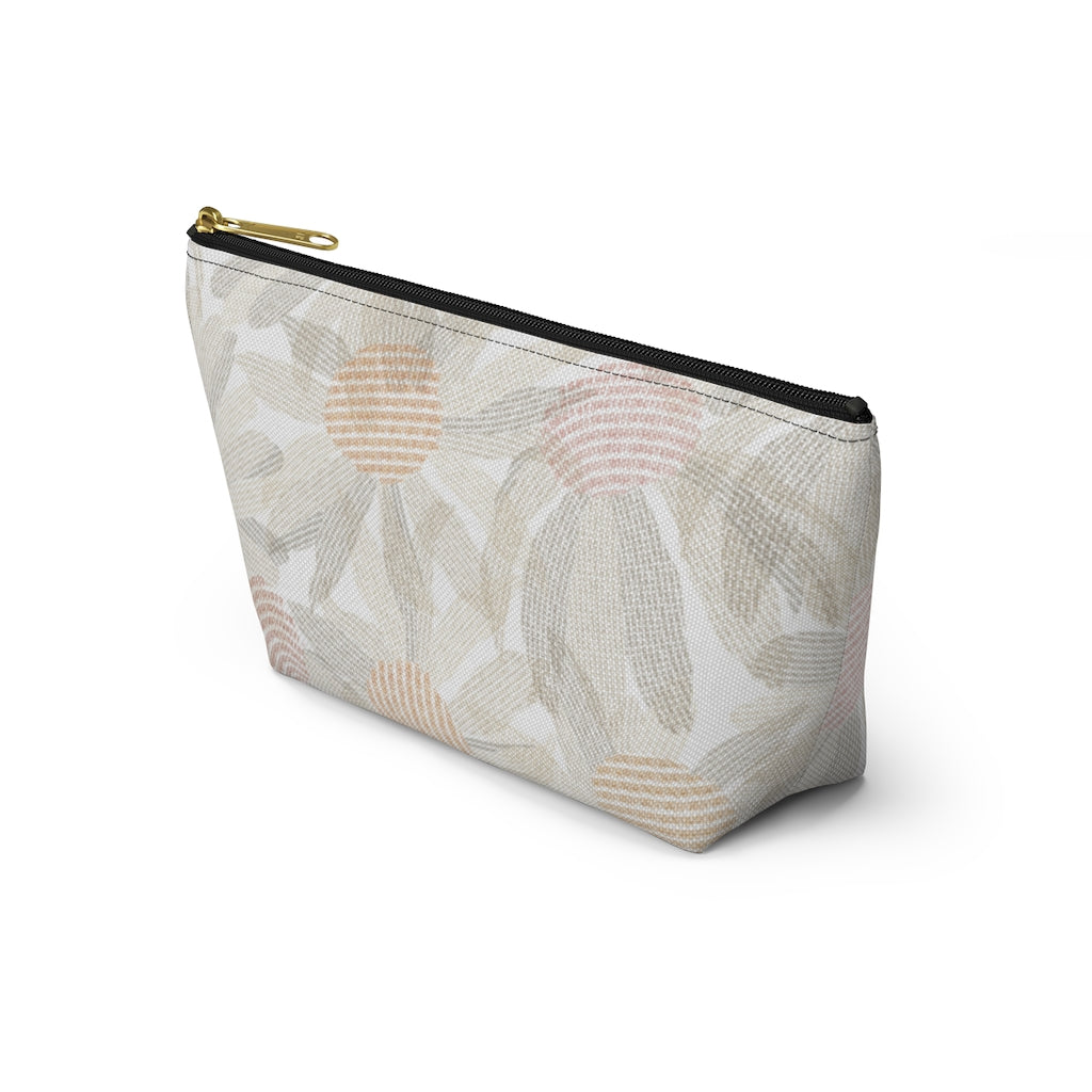 Daisy Chain Code Accessory Pouch w T-bottom in Brown