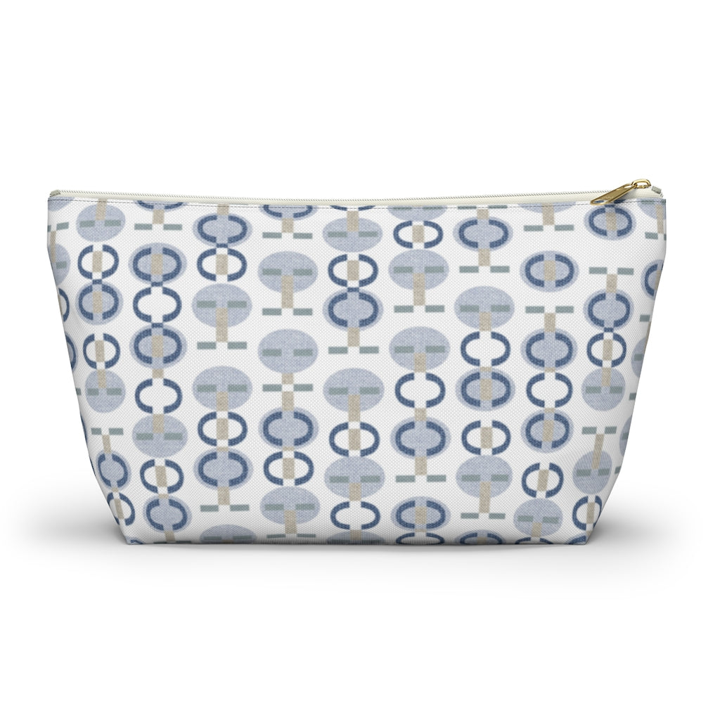 Telegraph Code Accessory Pouch w T-bottom in Blue