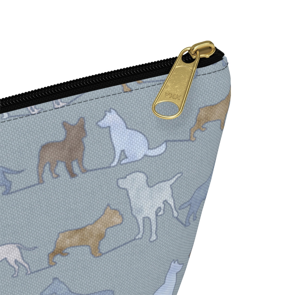 Dogs Accessory Pouch w T-bottom in Blue