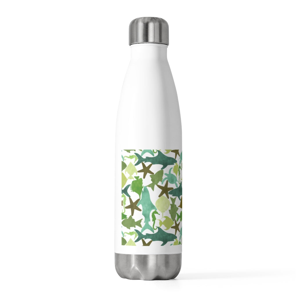 Watercolor Sea Life 20oz Insulated Bottle in Teal