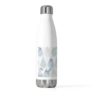 Watercolor Pears 20oz Insulated Bottle in Light Blue