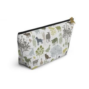 On the Farm Accessory Pouch w T-bottom in Green