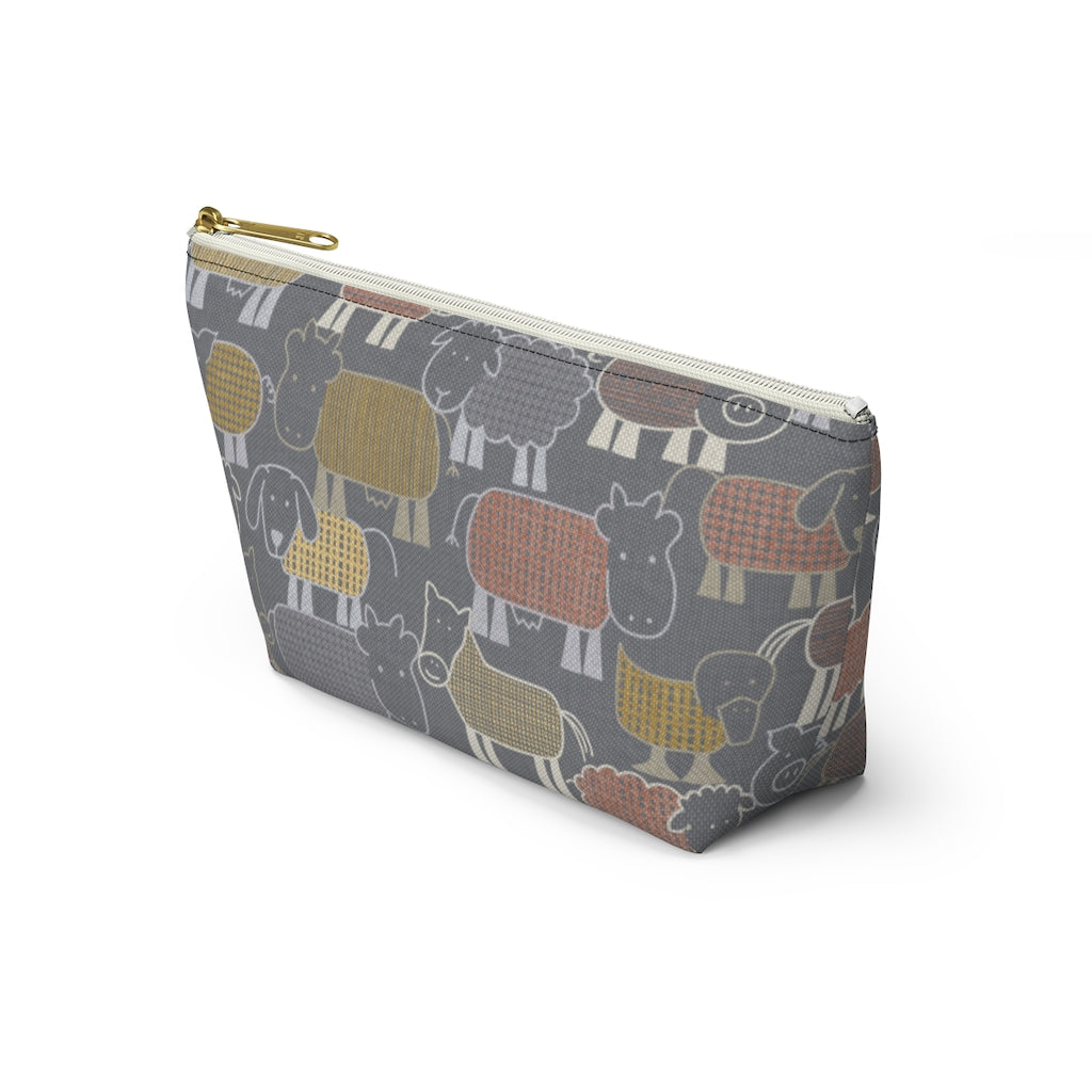 Animal Farm Accessory Pouch w T-bottom in Gray