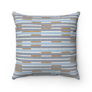 Kinetic Square Throw Pillow in Blue