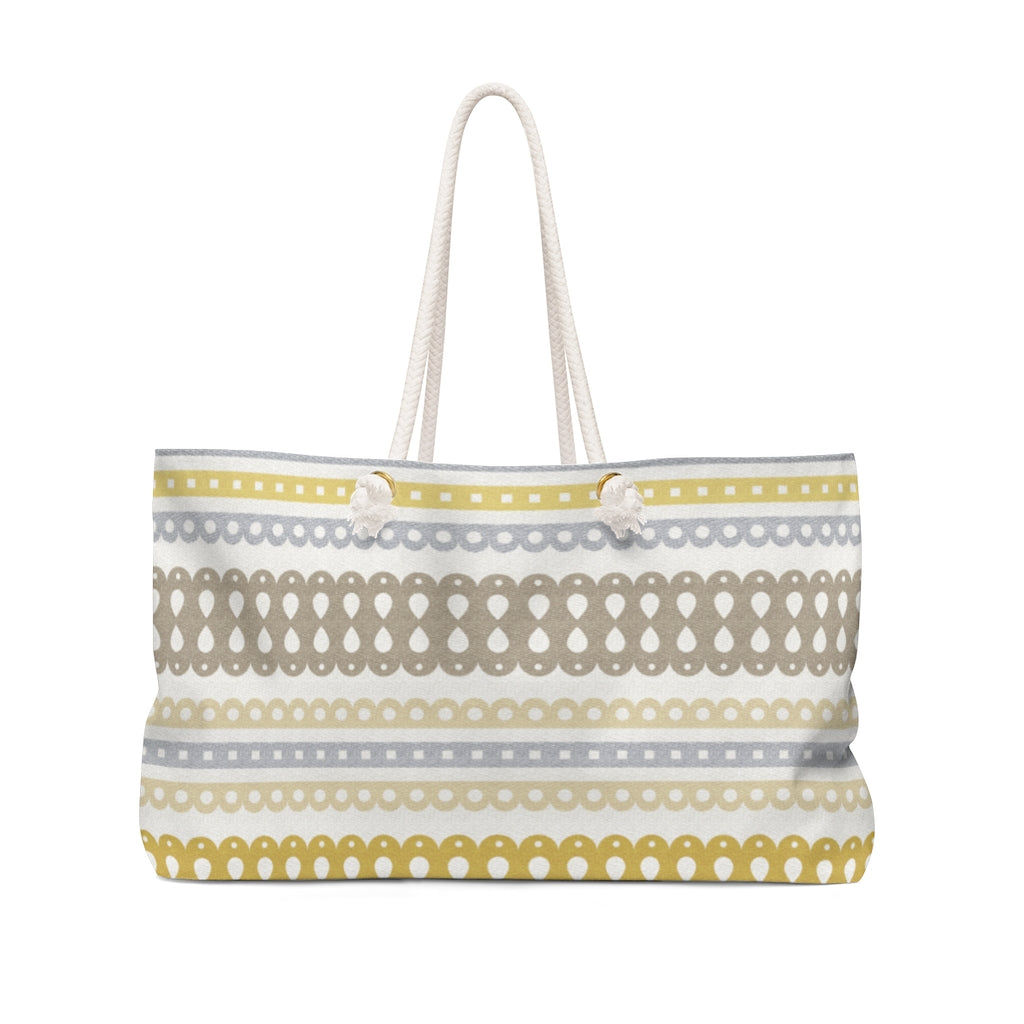 Ribbon Candy Weekender Bag in Yellow