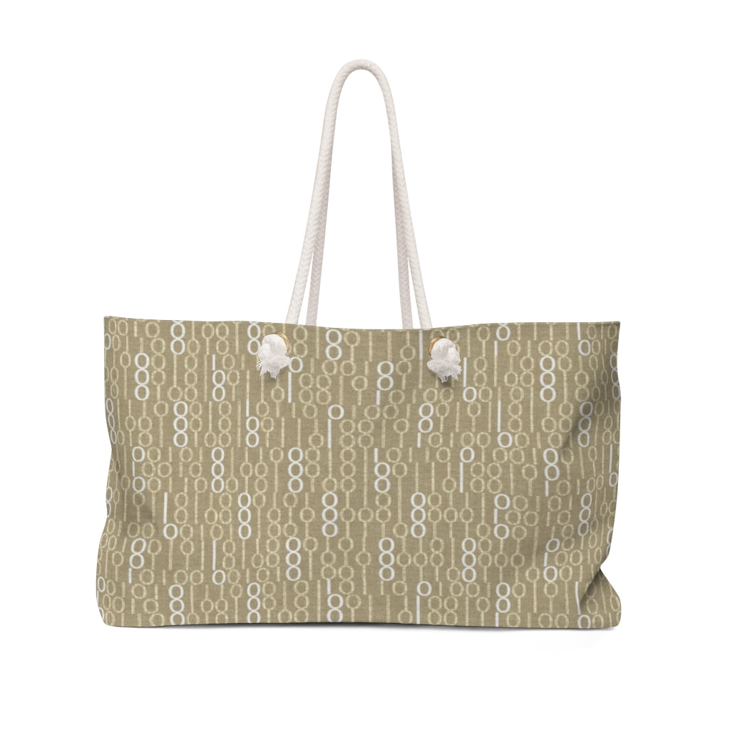 Railroad Code Weekender Bag in Yellow