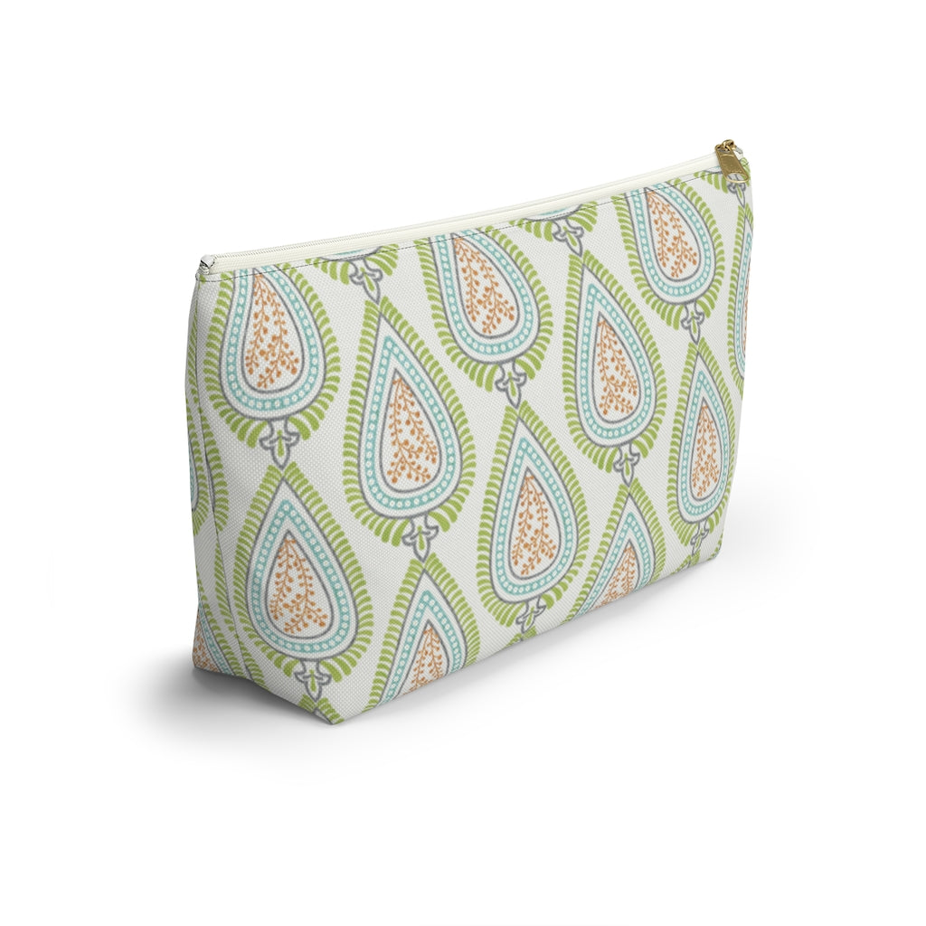 Teardrop Accessory Pouch w T-bottom in Green