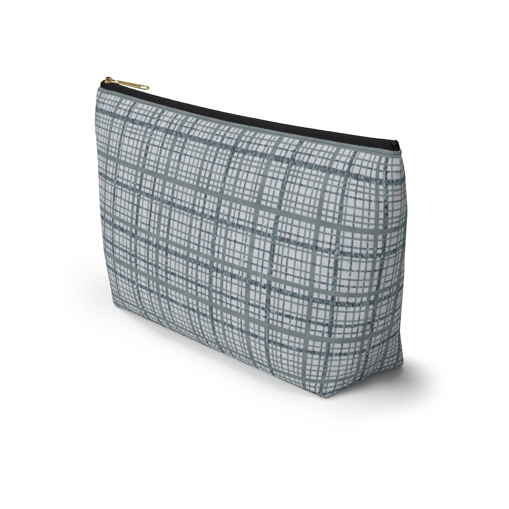 Rogers Tartan Accessory Pouch w T-bottom in Blue
