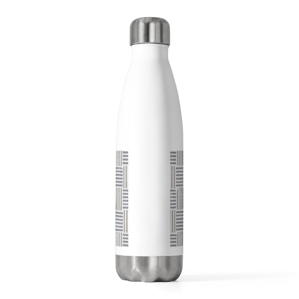 Block Plaid 20oz Insulated Bottle in Taupe