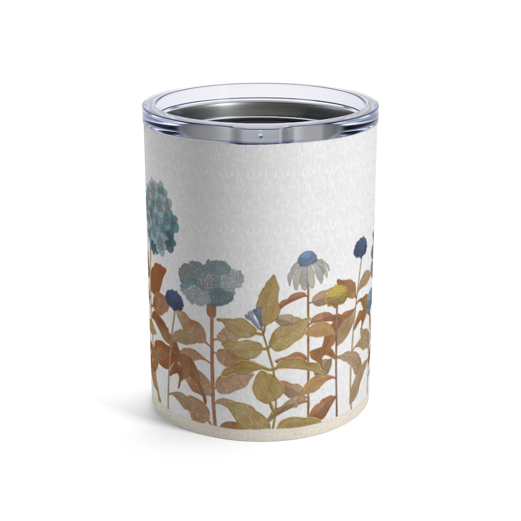 Illustrated Flowers Tumbler in Orange