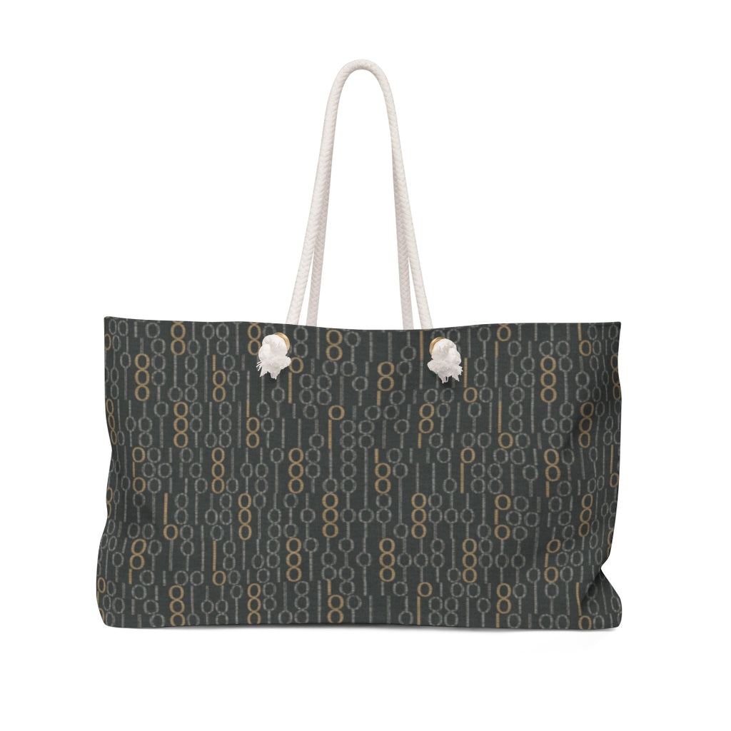 Railroad Code Weekender Bag in Black