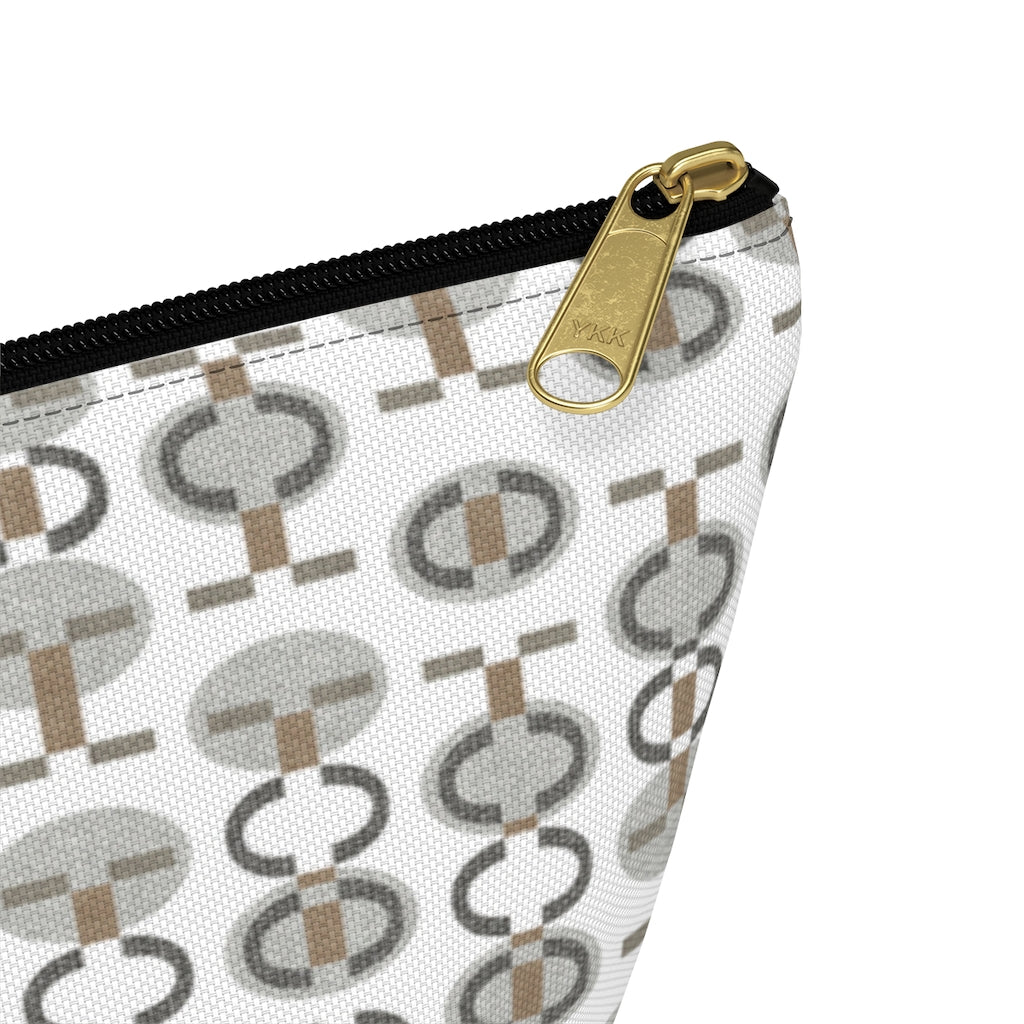 Telegraph Code Accessory Pouch w T-bottom in Gray