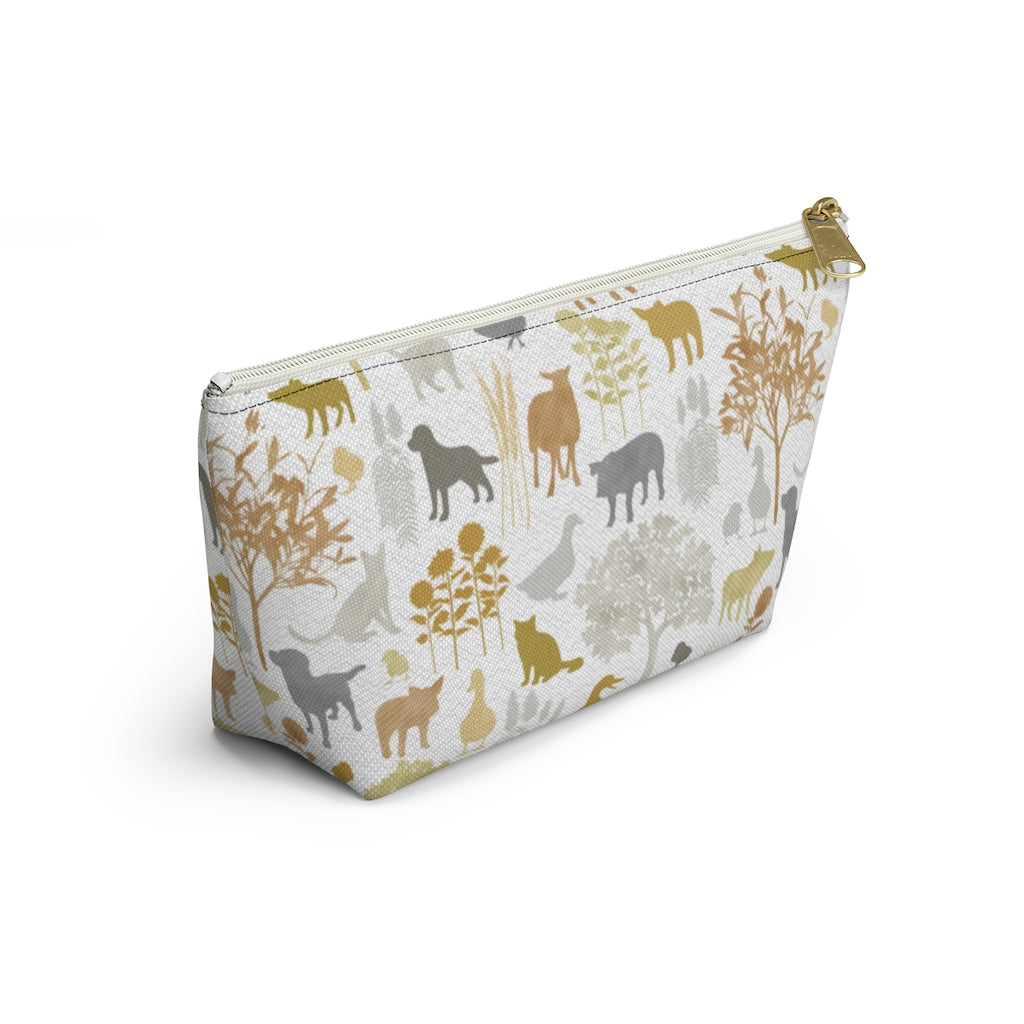 On the Farm Accessory Pouch w T-bottom in Gold