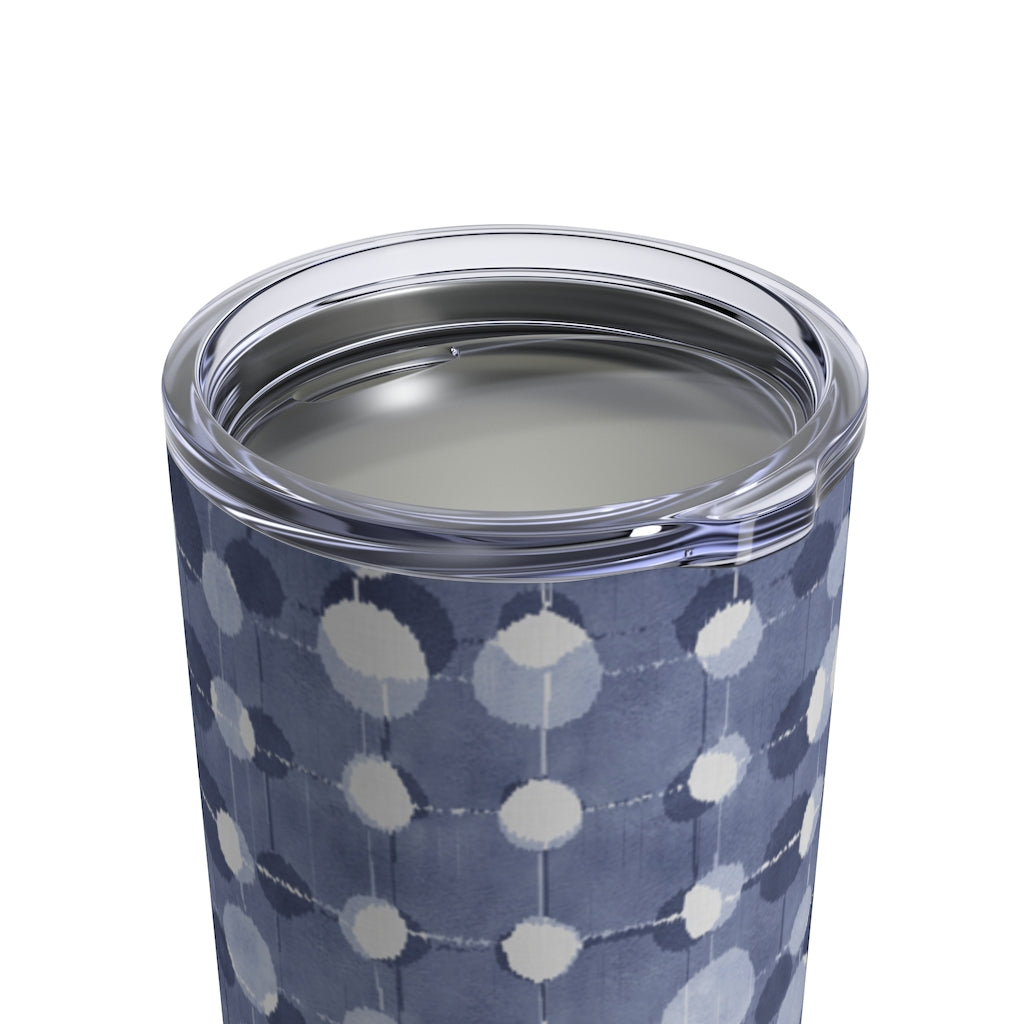 Ikat Texture Overlay Tumbler in Blue
