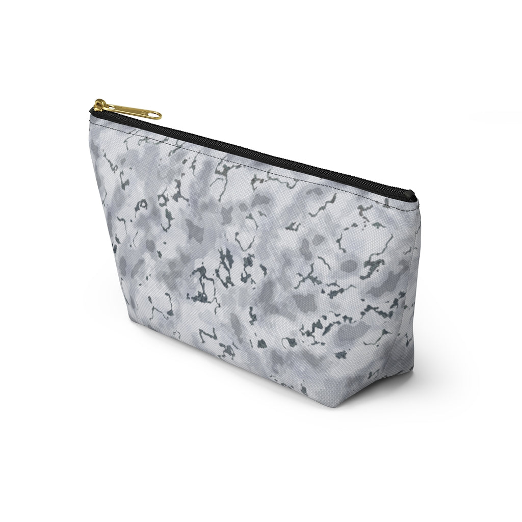 Carrara Marble Accessory Pouch w T-bottom in Gray