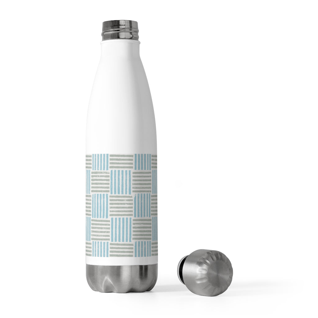 Block Plaid 20oz Insulated Bottle in Aqua
