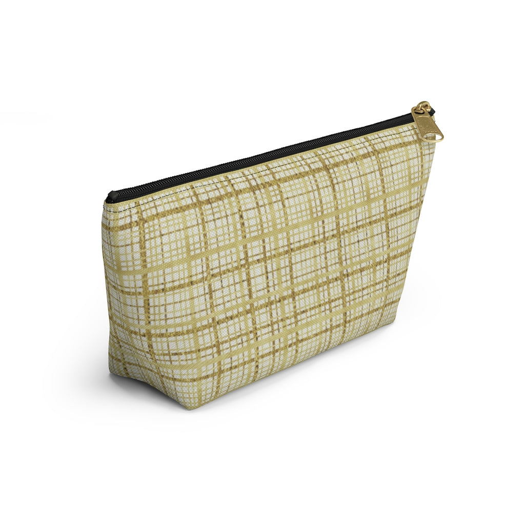 Rogers Tartan Accessory Pouch w T-bottom in Yellow