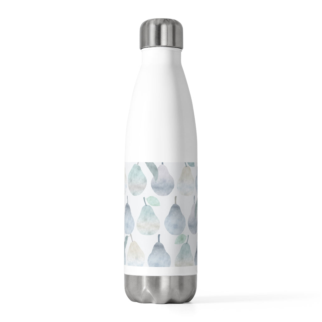 Watercolor Pears 20oz Insulated Bottle in Light Blue