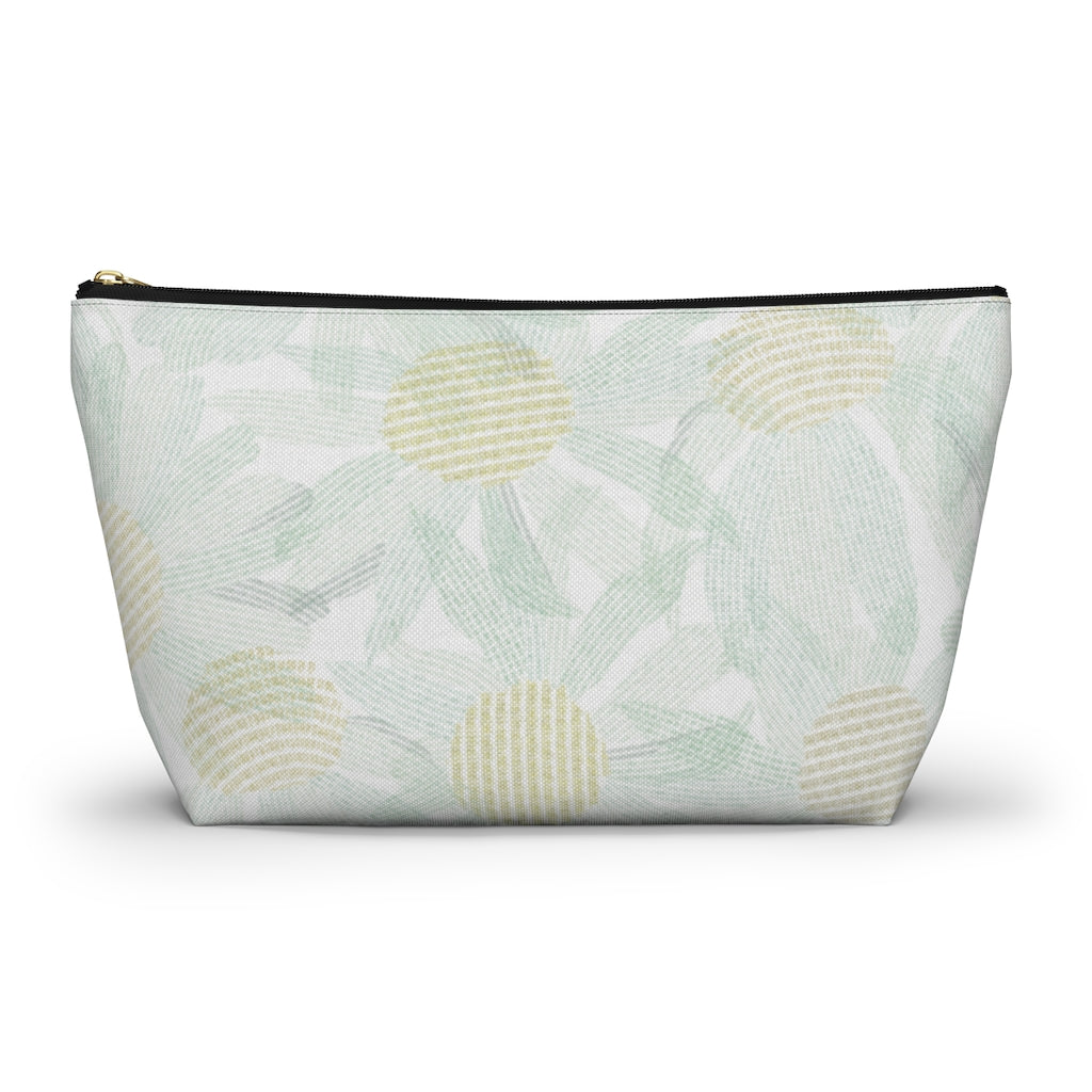 Daisy Chain Code Accessory Pouch w T-bottom in Aqua