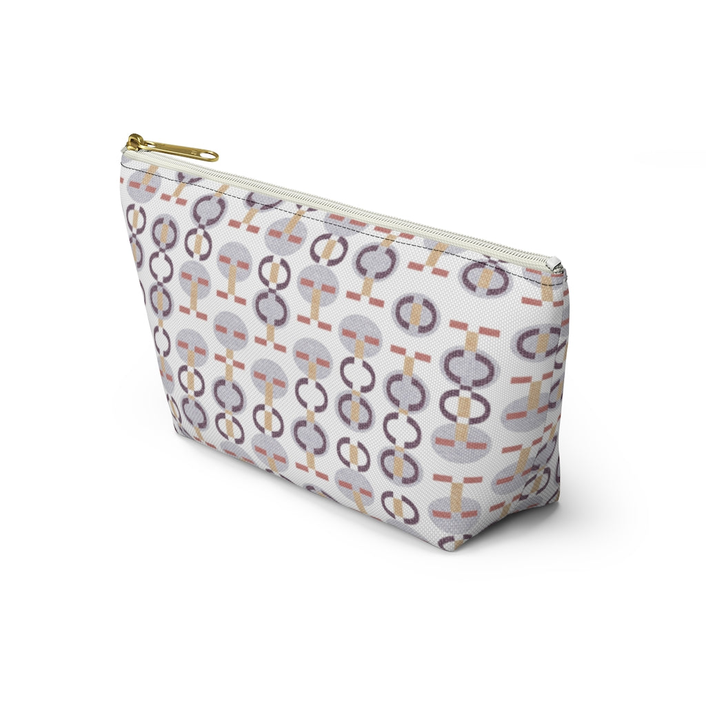 Telegraph Code Accessory Pouch w T-bottom in Purple