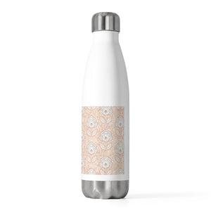 Pinpoint Floral 20oz Insulated Bottle in Orange