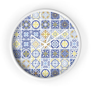 Seville Square Wall Clock in Blue