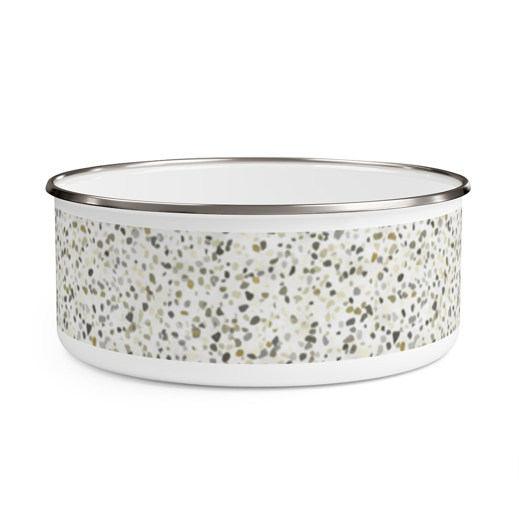 Granite Terrazzo Enamel Bowl in Tan