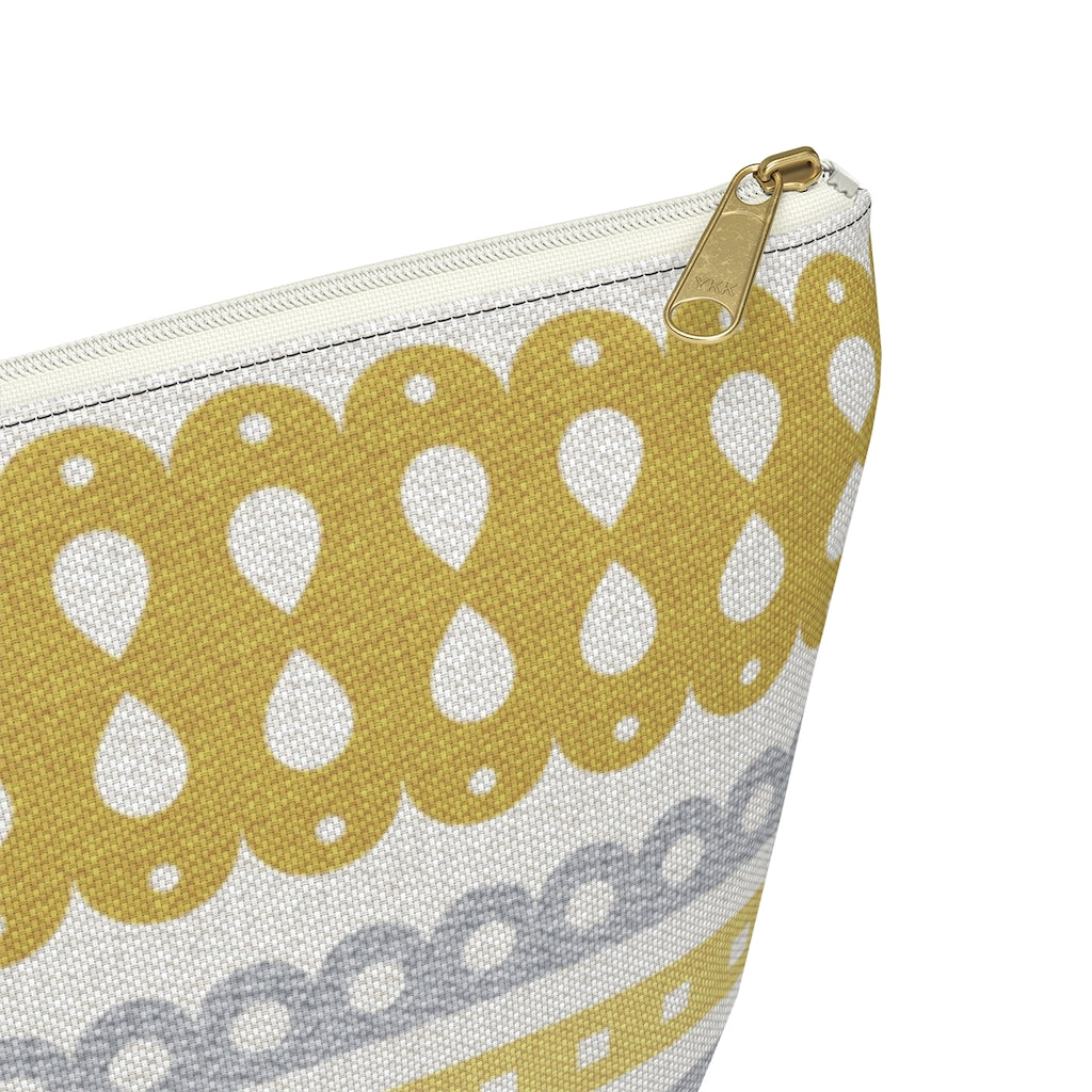 Ribbon Candy Accessory Pouch w T-bottom in Yellow
