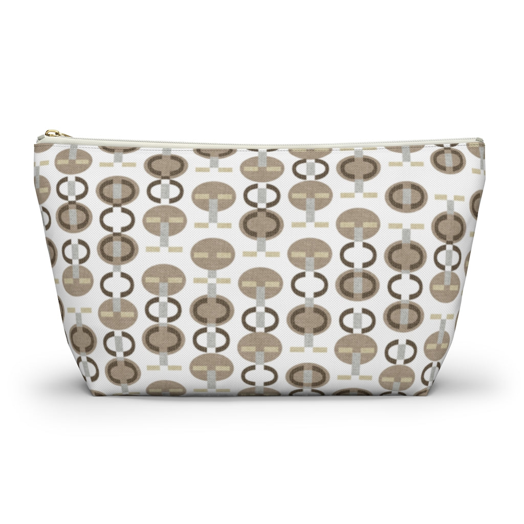 Telegraph Code Accessory Pouch w T-bottom in Brown