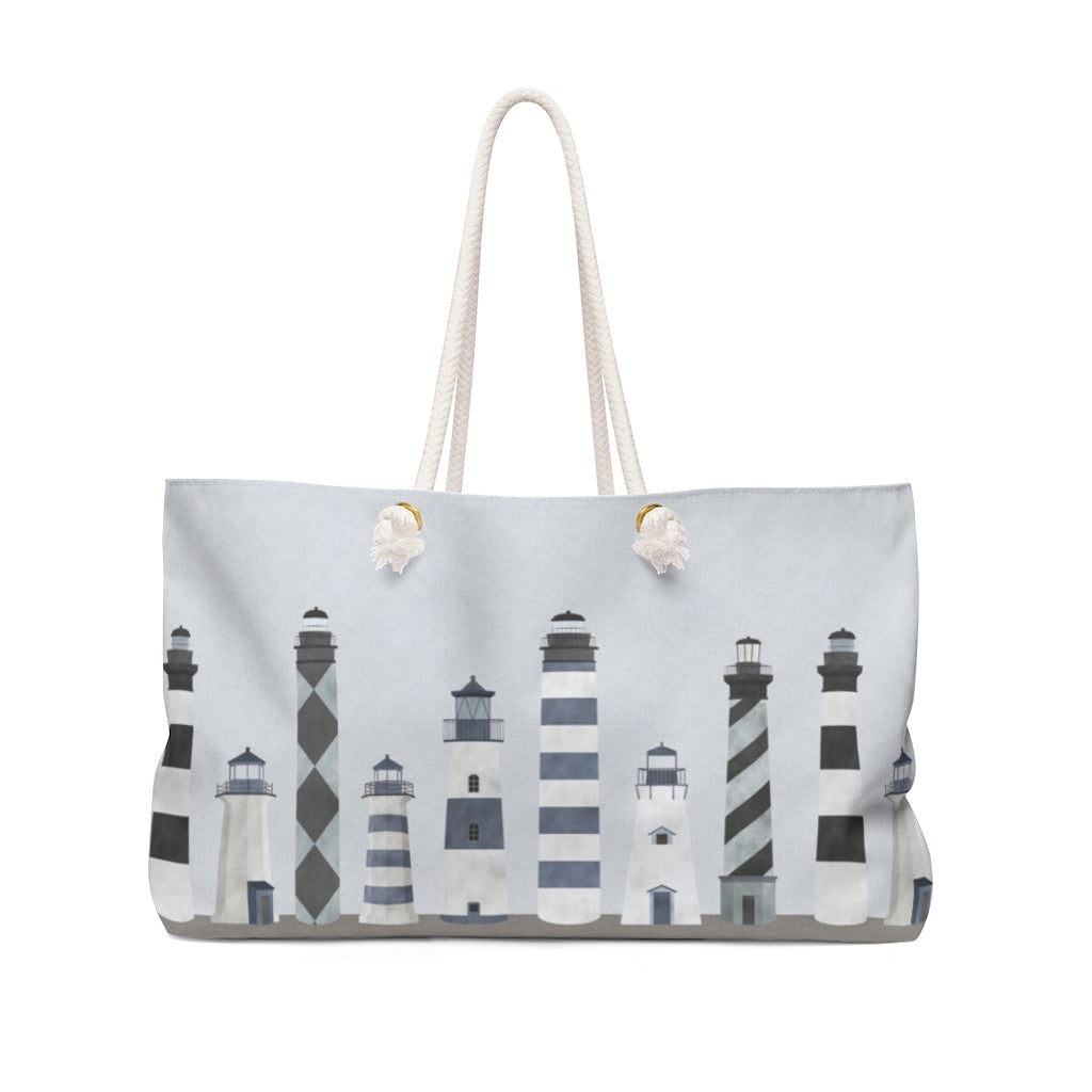 Lighthouses Weekender Bag in Blue