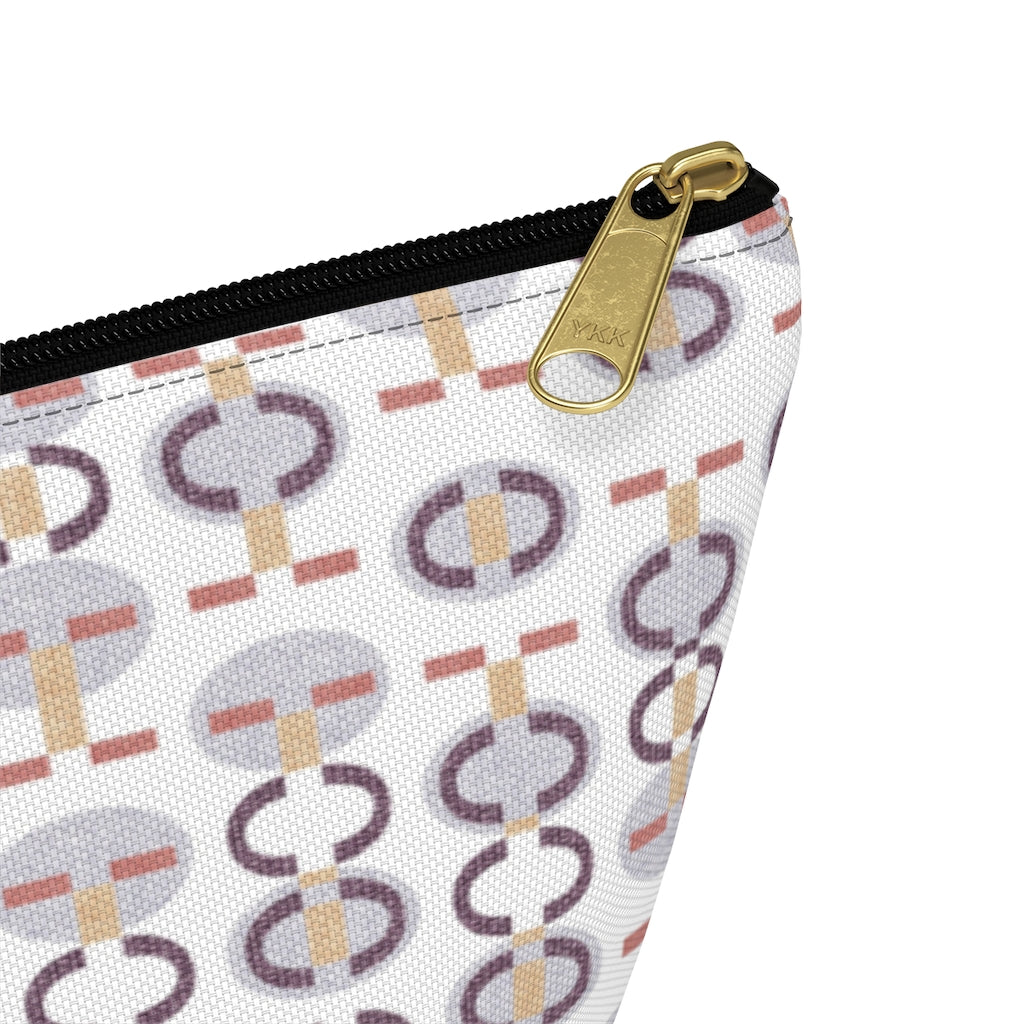 Telegraph Code Accessory Pouch w T-bottom in Purple