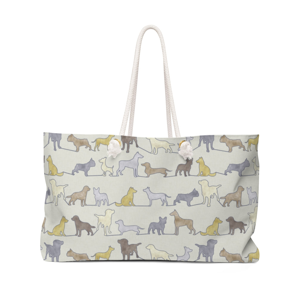 Dogs Weekender Bag in Yellow