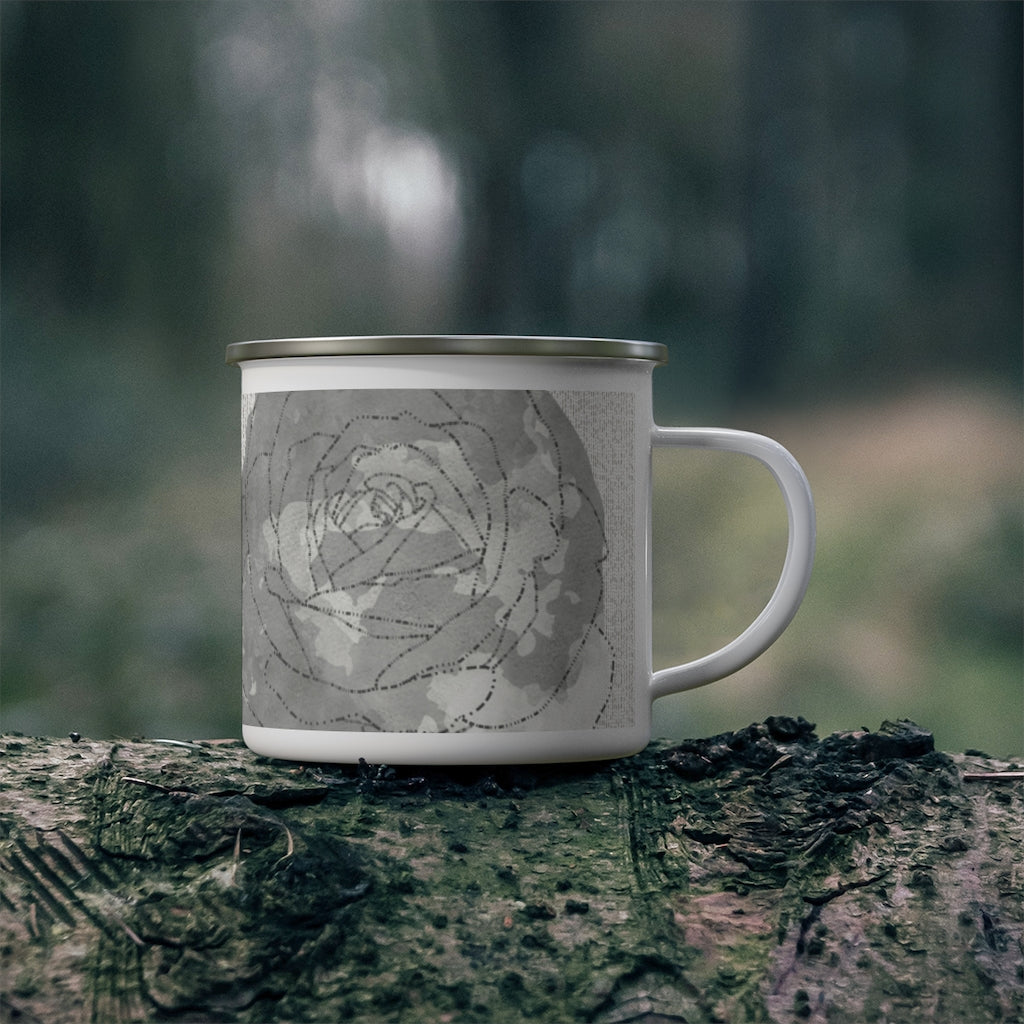 Decipher Code Enamel Mug in Brown