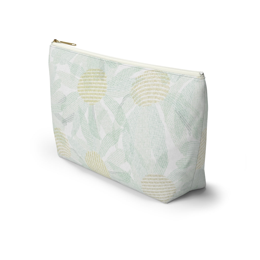 Daisy Chain Code Accessory Pouch w T-bottom in Aqua