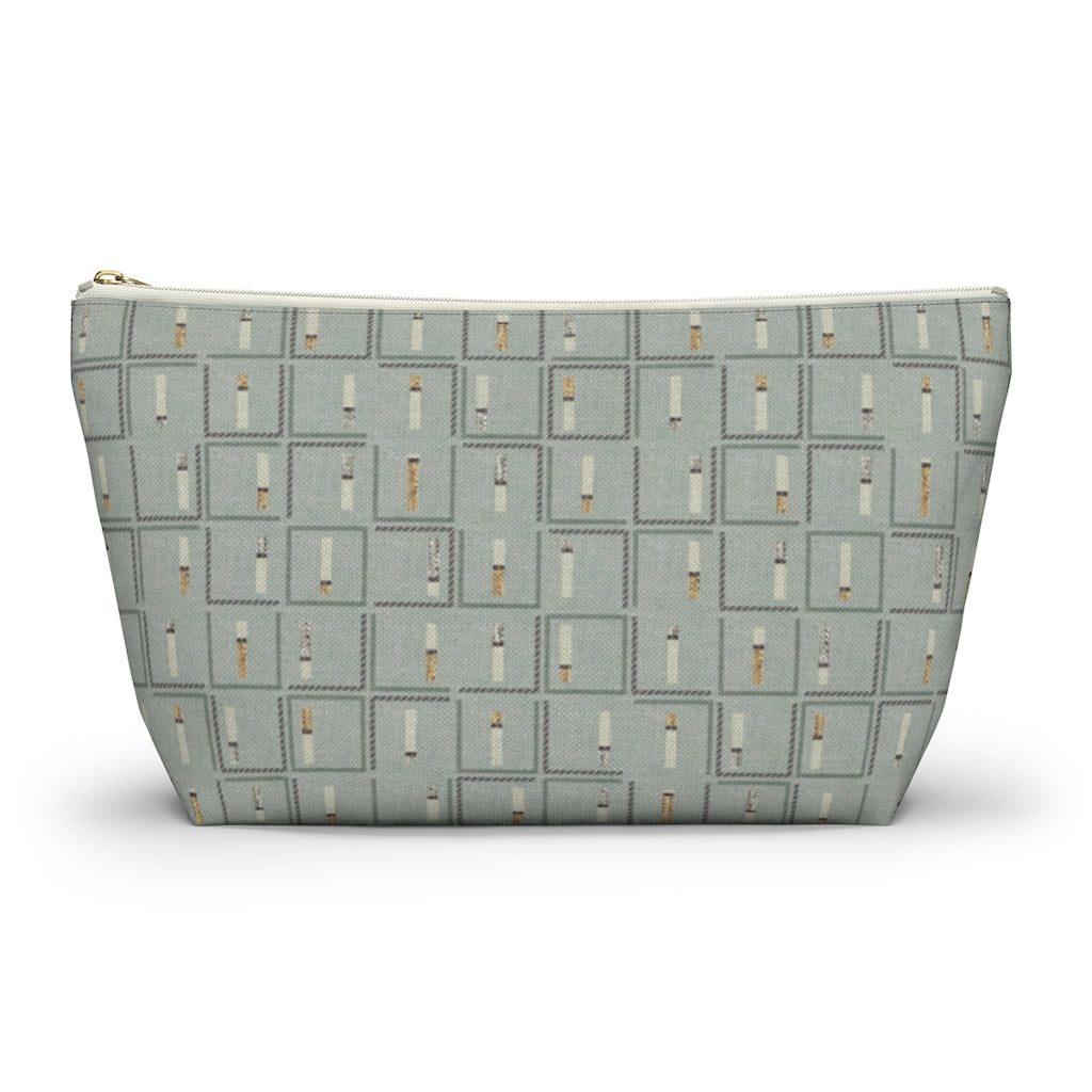 Pencil to Paper Accessory Pouch w T-bottom in Teal
