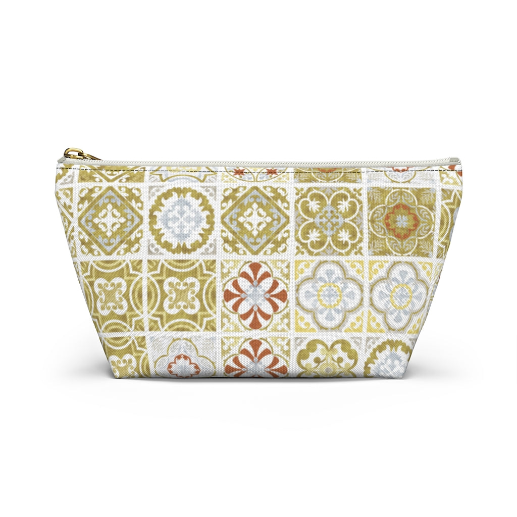 Seville Square Accessory Pouch w T-bottom in Gold