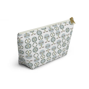 Telegraph Code Accessory Pouch w T-bottom in Aqua