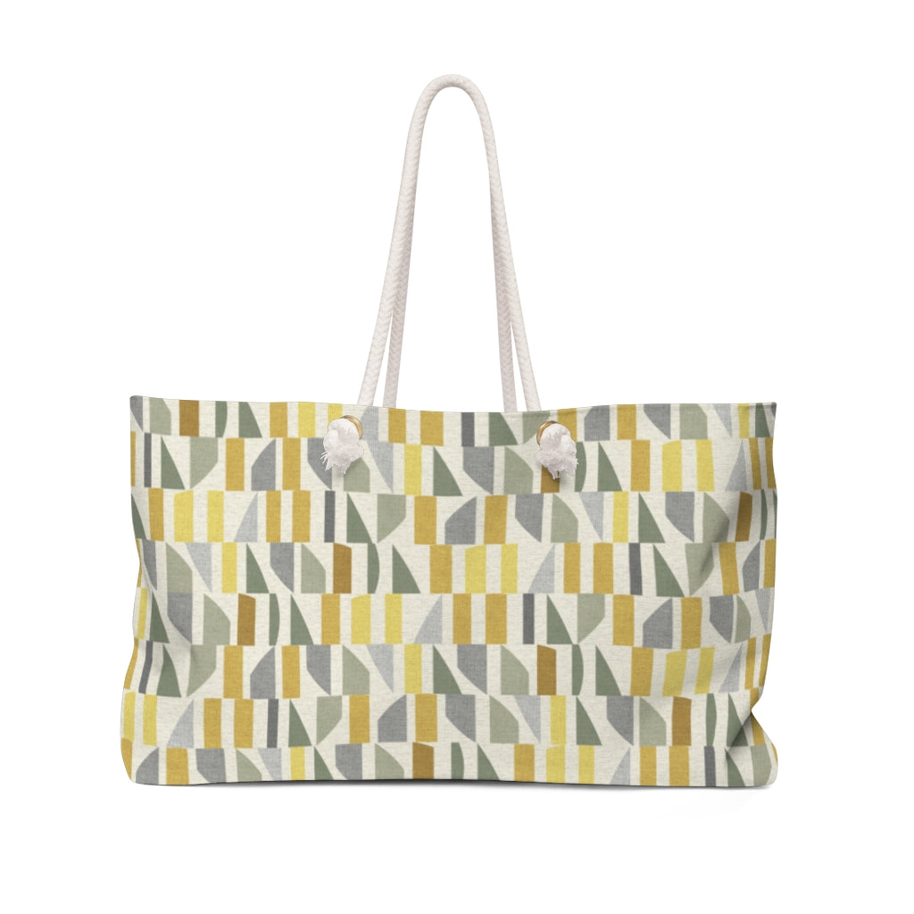 Frequency Code Weekender Bag in Yellow