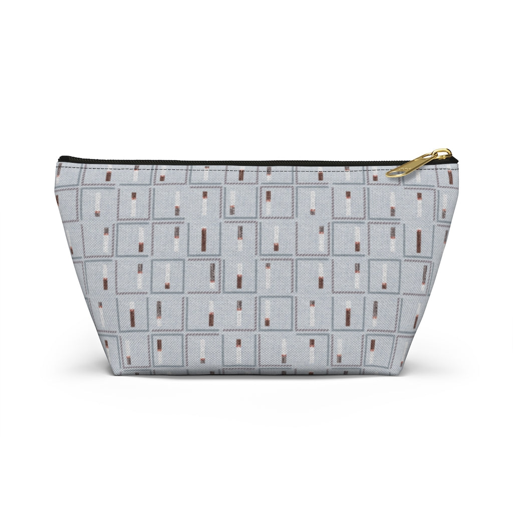 Pencil to Paper Accessory Pouch w T-bottom in Blue