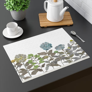 Illustrated Flowers Placemat in Brown