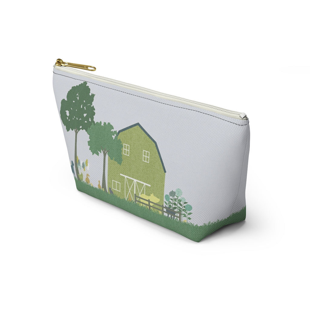 Barnyard Fun Accessory Pouch w T-bottom in Green
