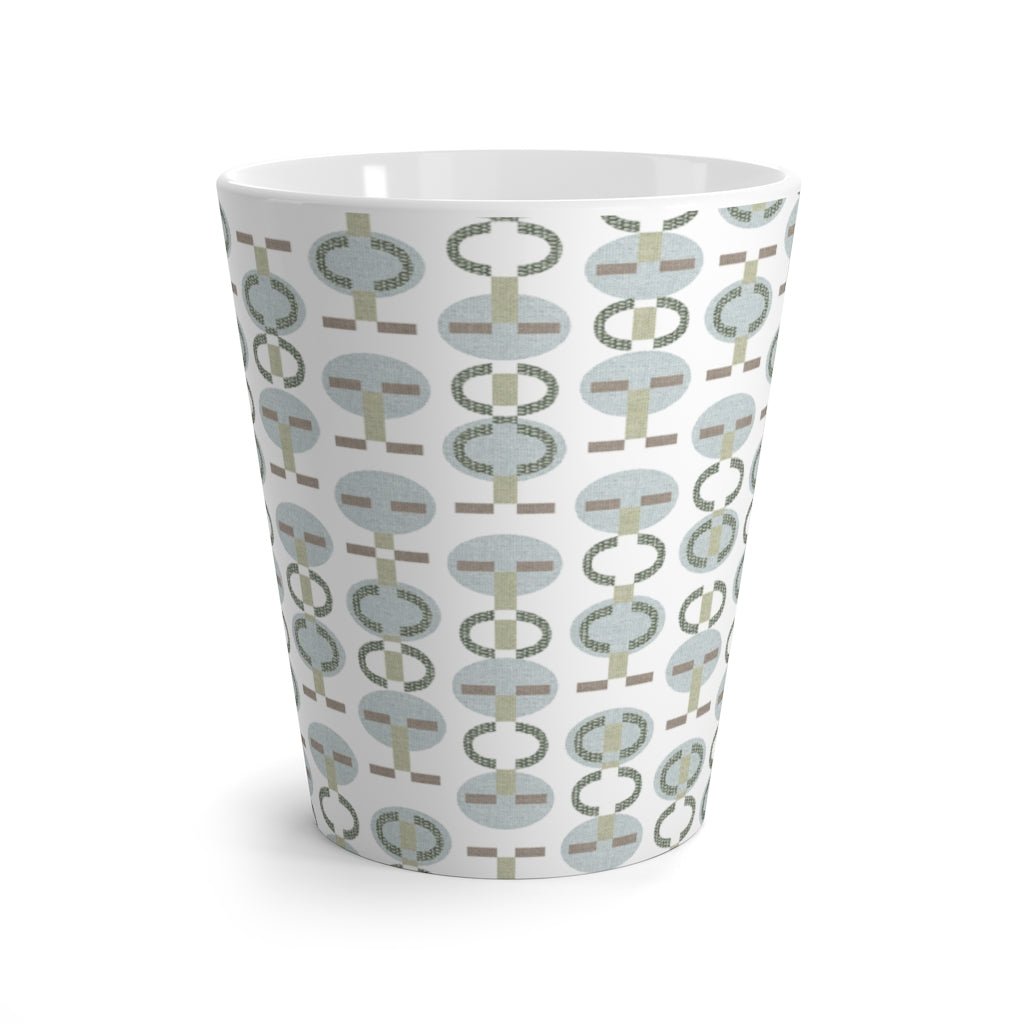 Telegraph Code Latte Mug in Aqua