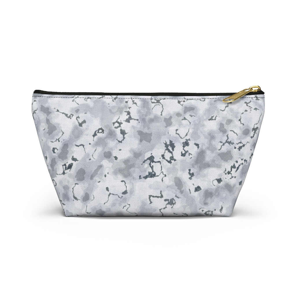 Carrara Marble Accessory Pouch w T-bottom in Gray