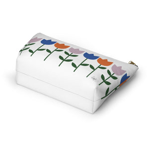 Tulips Pouch Accessory Pouch w T-bottom