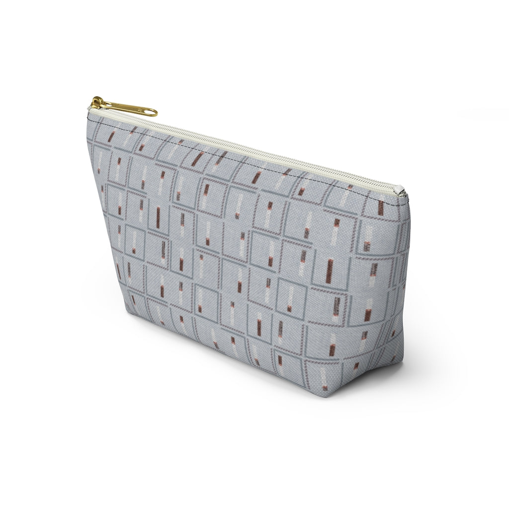 Pencil to Paper Accessory Pouch w T-bottom in Blue
