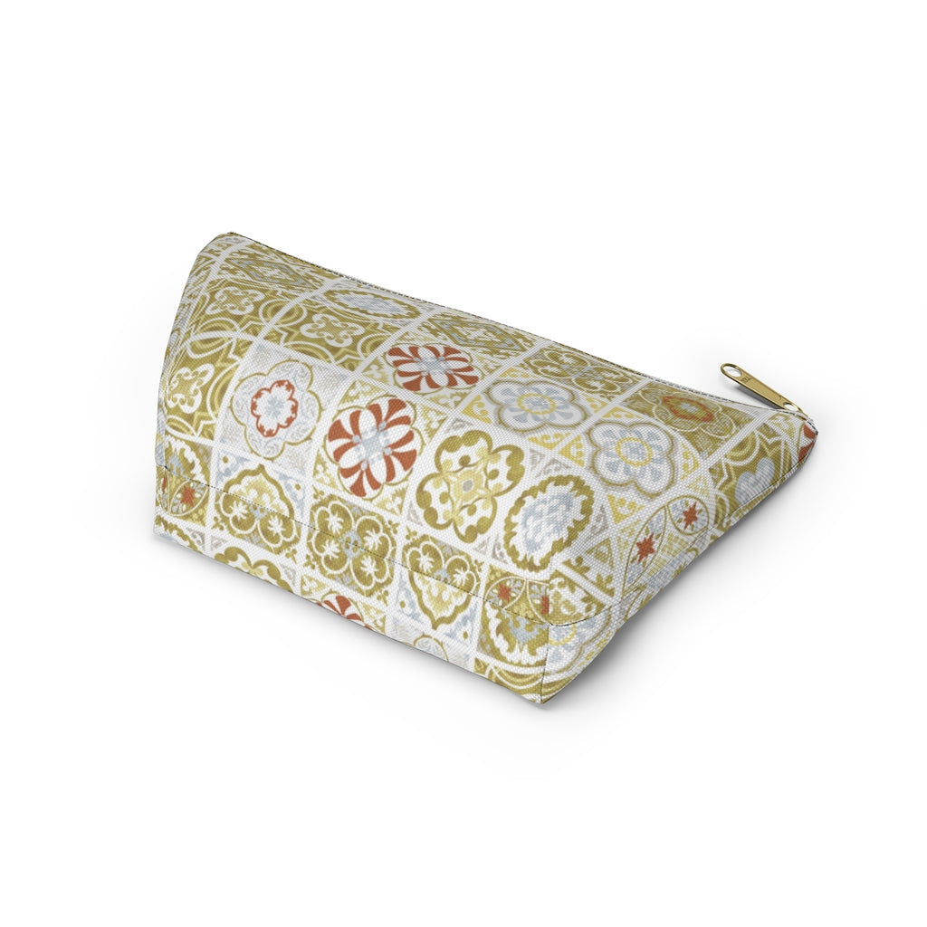 Seville Square Accessory Pouch w T-bottom in Gold