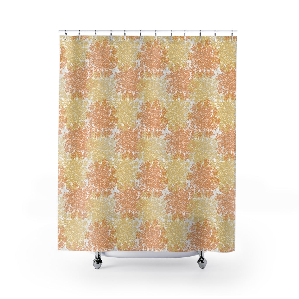 Queen Anne's Lace Shower Curtain in Orange