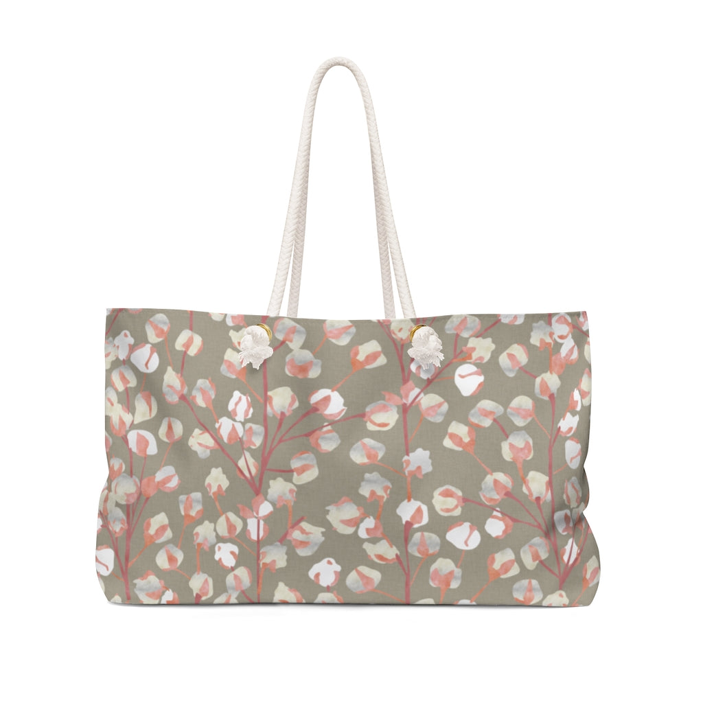 Cotton Branch Weekender Bag in Pink