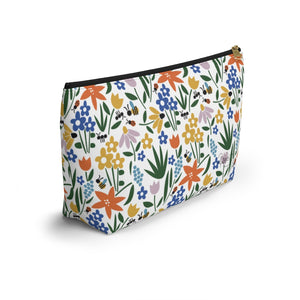 Field of Flowers Accessory Pouch w T-bottom